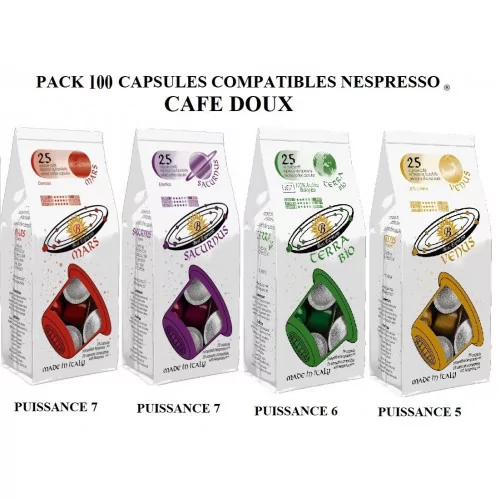PACK CAFES DOUX 100 CAPSULES 