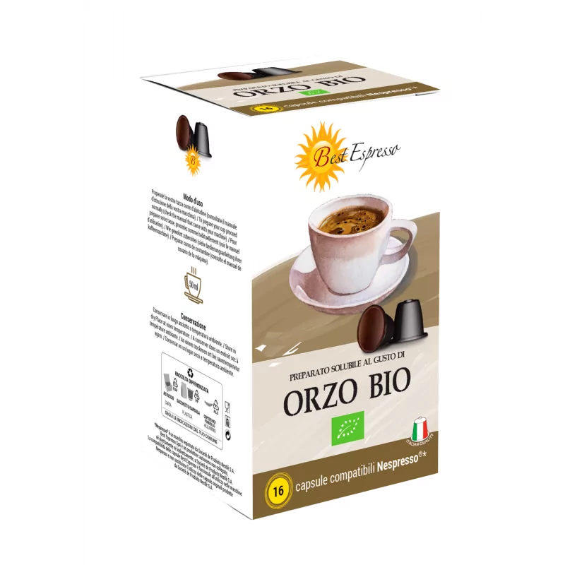 Orge Bio Capsules Compatibles Machine à Café Nespresso® x16
