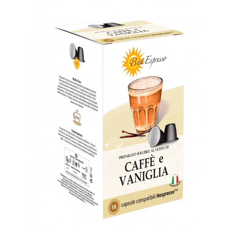 Vanille Capsules Compatibles Machiné à Café Nespresso® x16