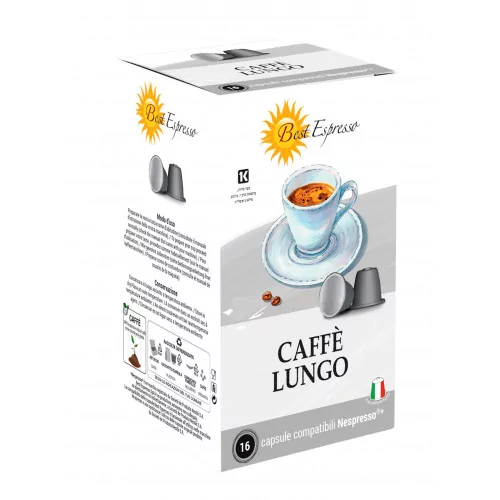 Café Lungo Capsule Café Compatible Machine à Café Nespresso x16