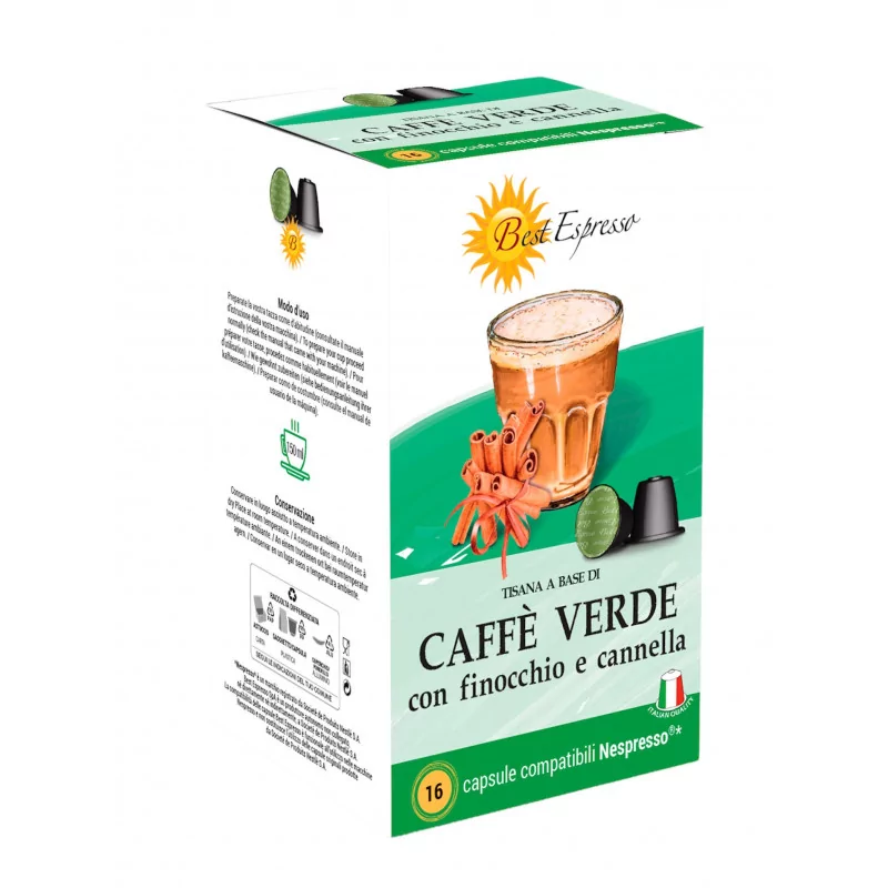 Café Vert Capsules Compatibles Machiné à Café Nespresso® x16