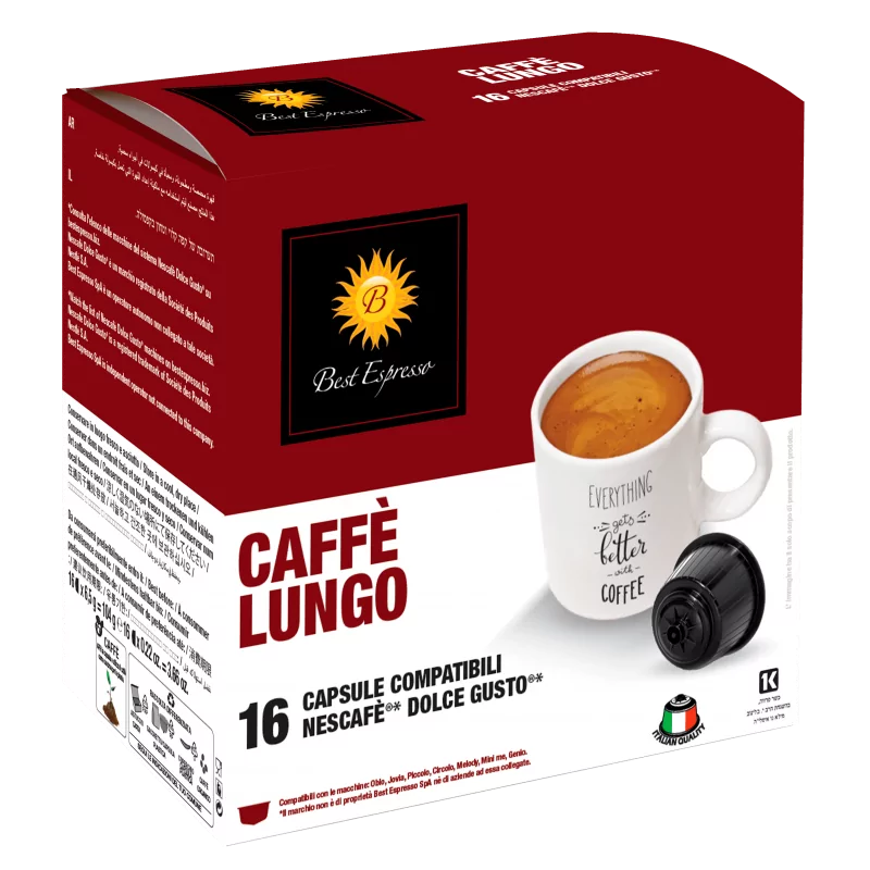 Lungo Capsules Compatibles Machine à Café Dolce Gusto® x16