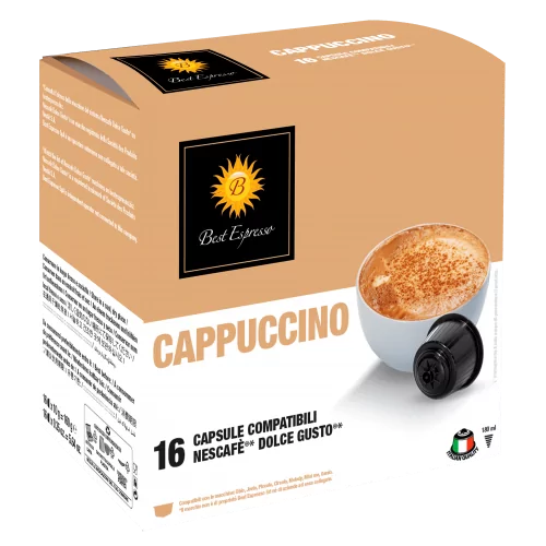 Cappuccino Capsules  Compatibles Machine à Café Dolce Gusto® x16