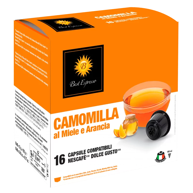 Camomille Miel Orange Capsules  Compatibles Machine à Café Dolce Gusto® x16