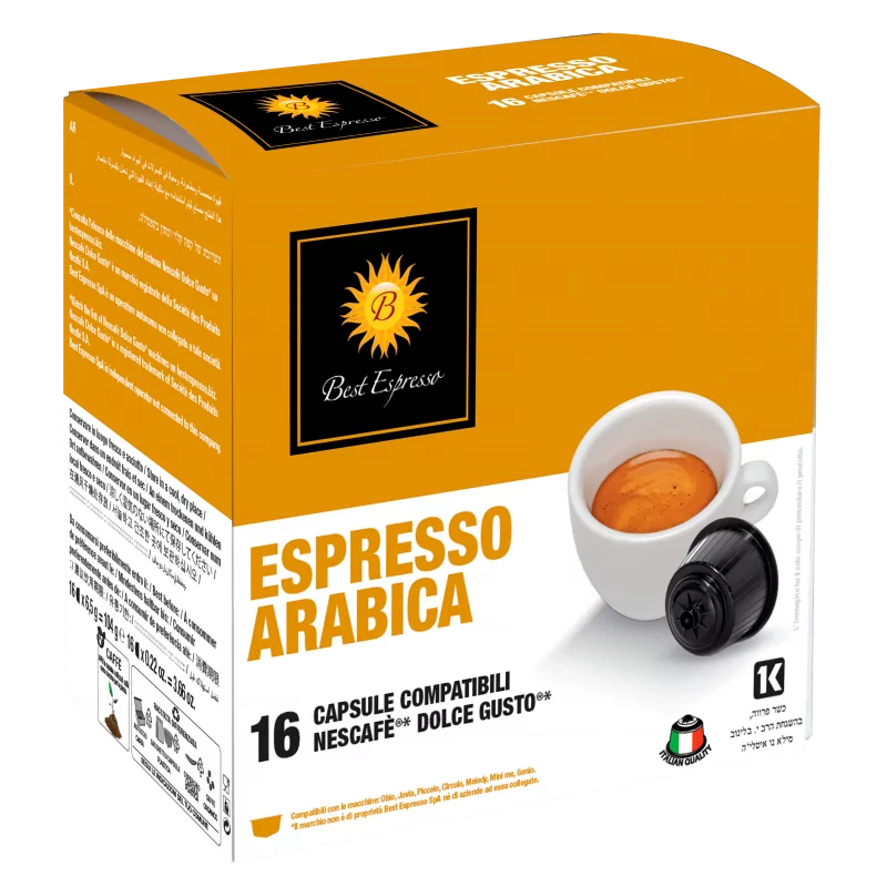100% Arabica Capsules  Compatibles Machine à Café Dolce Gusto® x16