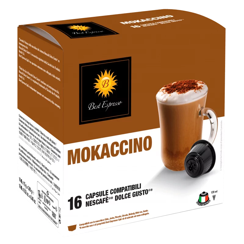 Mokaccino Capsules  Compatibles Machine à Café Dolce Gusto® x16