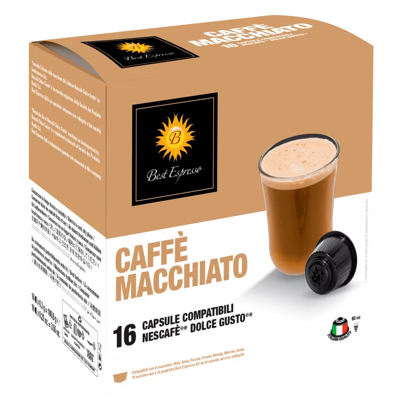 Macchiato Capsules  Compatibles Machine à Café Dolce Gusto® x16