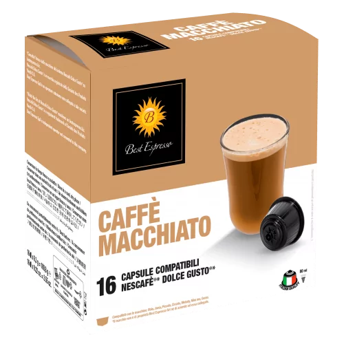 Macchiato Capsules  Compatibles Machine à Café Dolce Gusto® x16
