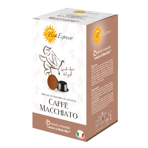Macchiato Capsules Compatibles Machine à Café Lavazza Modo Mio® x16