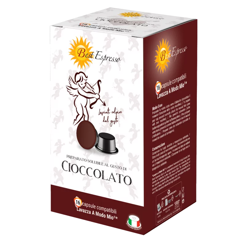 Chocolat Capsules Compatibles Machine à Café Lavazza Modo Mio® x16
