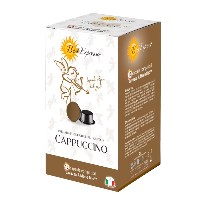 Cappuccino Capsules Compatibles Machine à Café Lavazza Modo Mio® x16