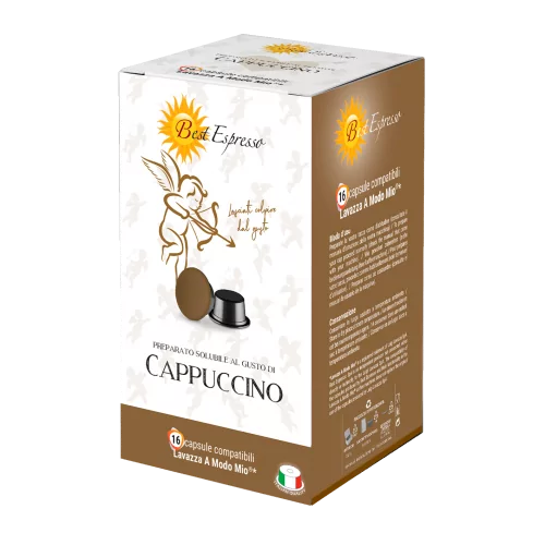 Cappuccino Capsules Compatibles Machine à Café Lavazza Modo Mio® x16