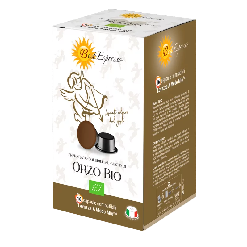Orge Bio Capsules Compatibles Machine à Café Lavazza Modo Mio® x16