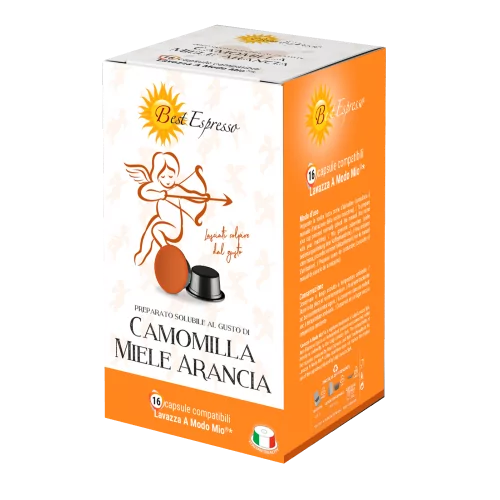 Camomille Miel Orange Capsules Compatibles Machine à Café Lavazza Modo Mio® x16