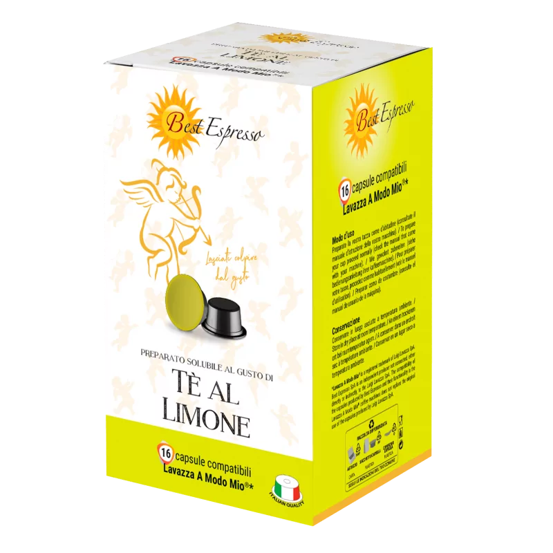 Thé Citron Capsules Compatibles Machine à Café Lavazza Modo Mio® x16