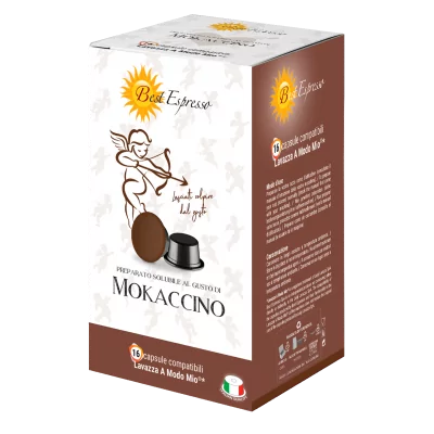 Mokaccino Capsules Compatibles Machine à Café Lavazza Modo Mio® x16