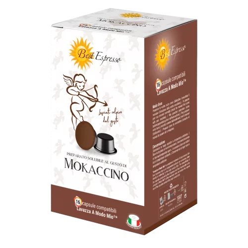 Mokaccino Capsules Compatibles Machine à Café Lavazza Modo Mio® x16