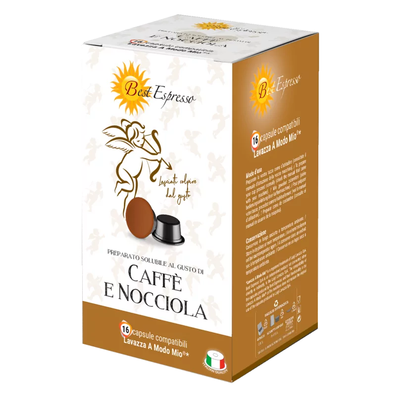 Noisette Capsules Compatibles Machine à Café Lavazza Modo Mio® x16