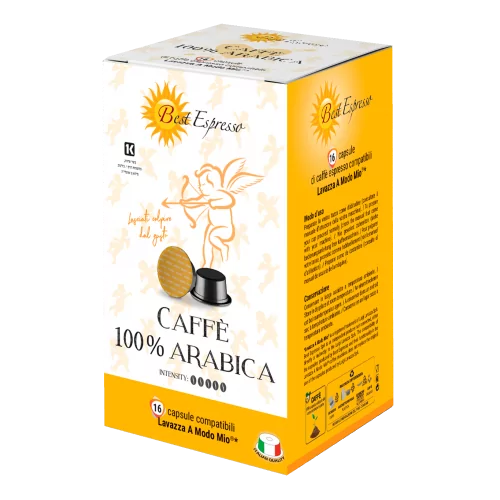 100% Arabica Capsules Compatibles Machine à Café Lavazza Modo Mio® x16