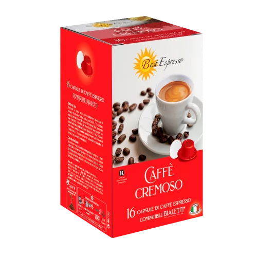 Cremoso Capsules Compatibles Machine à Café Bialetti® x16