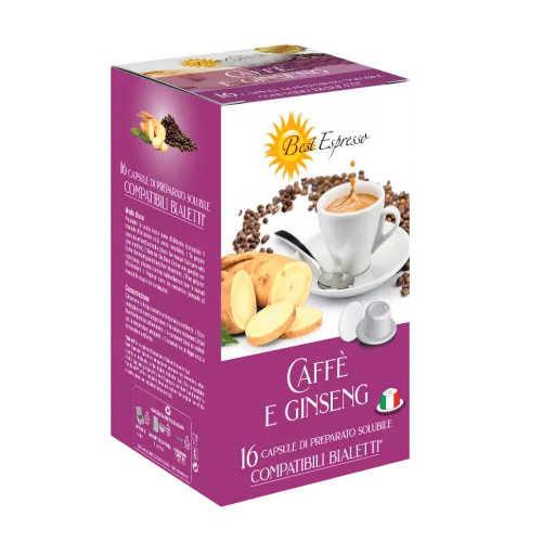 Ginseng Capsules Compatibles Machine à Café Bialetti® x16