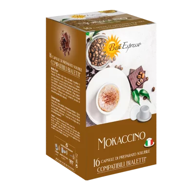 Mokaccino Capsules Compatibles Machine à Café Bialetti® x16