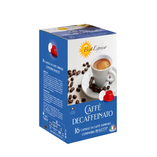 Décaféiné Capsules Compatibles Machine à Café Bialetti® x16