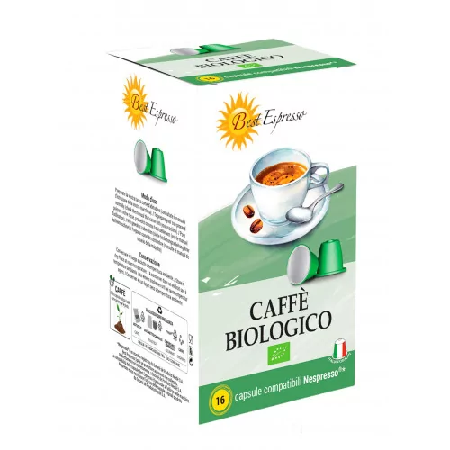 Bio 100% Arabica Capsules Compatibles Machiné à Café Nespresso® x16