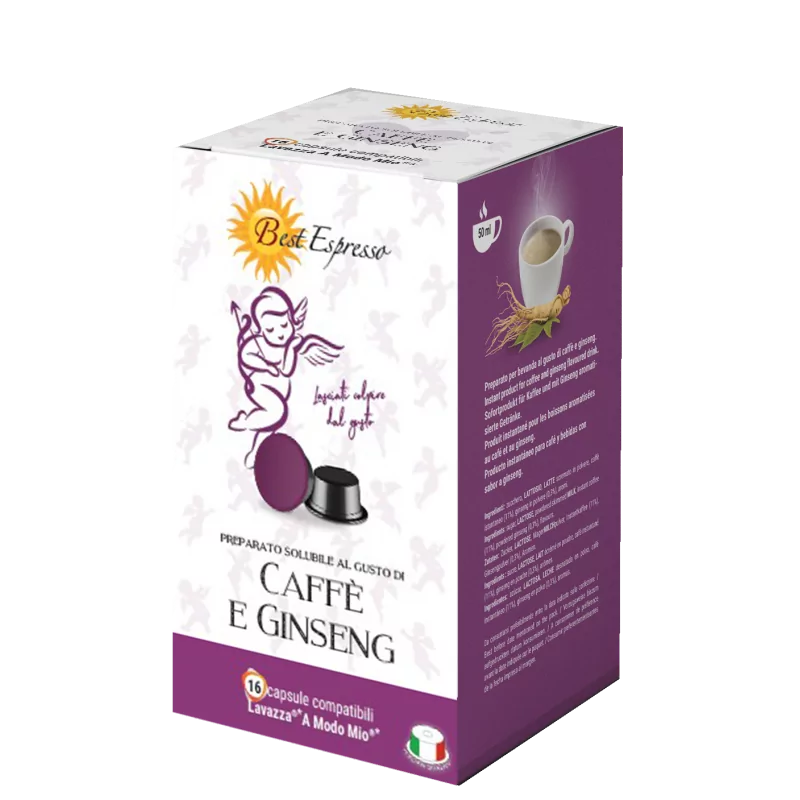 Ginseng Capsules Compatibles Machine à Café Lavazza Modo Mio® x16