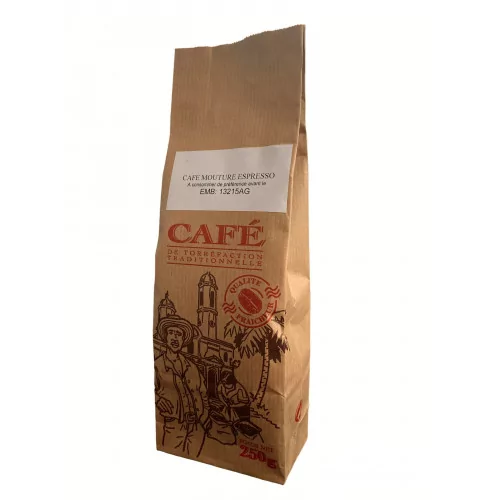 Cafe mouture espresso 70% Robusta 30% Arabica 250g