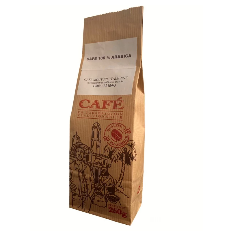 Cafe moulu mouture cafetiere italienne espresso 250g