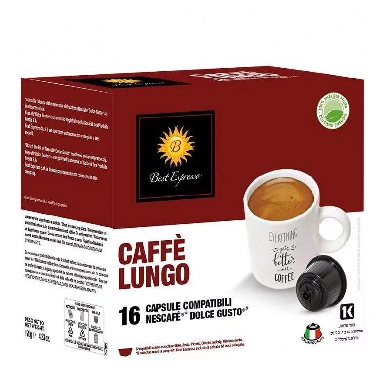 x16 Long Lungo Kaffee kompatible Dolce Gusto® Kaffeemaschine
