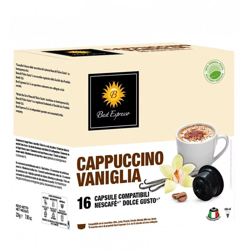 x16 Cappuccino Vanille Compatibles Machine à Café Dolce Gusto®