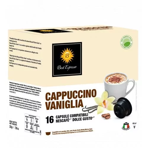 x16 Cappuccino Vanille Compatibles Machine à Café Dolce Gusto®