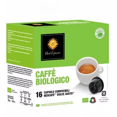 x16 Café Bio 100% Arabica Compatibles Machine à Café Dolce Gusto®