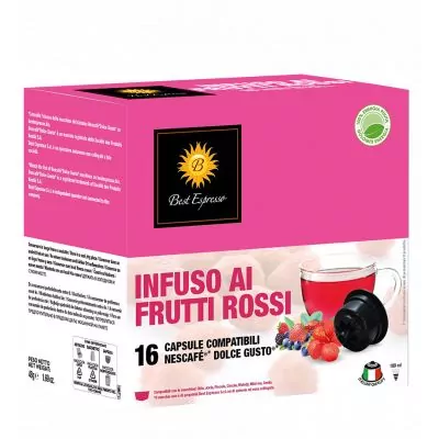 x16 Infusion Fruits Rouges Compatibles Machine à Café Dolce Gusto®