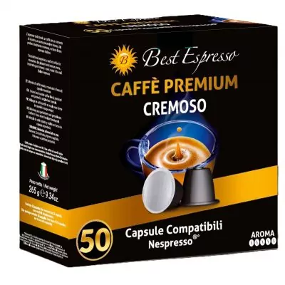 x50 Capsules Café Prémium Cremoso compatibles Nespresso® Crémeux