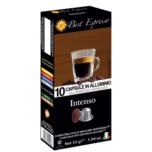 x10 Café Intenso Capsule Compatible Nespresso® Goût intense