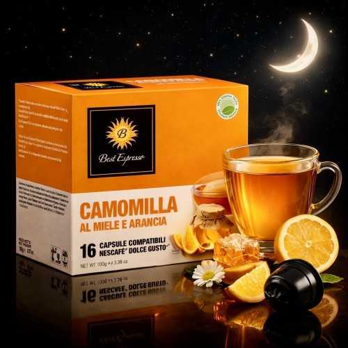 Thé Camomille Miel Orange Capsule Compatible Dolce Gusto