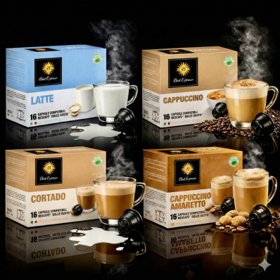 x64 Pack Capsules Café Compatibles Dolce Gusto® Réveil Intense