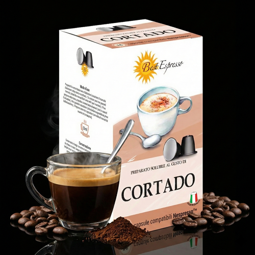x16 Café Macchiato Cortado Capsule Compatible Nespresso® Café Fort