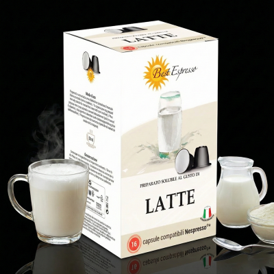 x16 Capsules de Lait Compatibles avec Nespresso® Mousse intense
