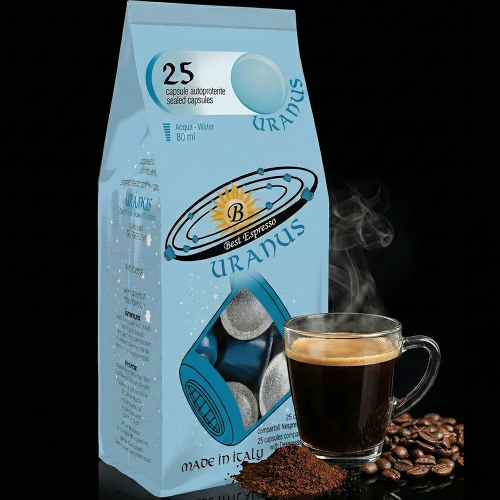 x25 Café Uranus Décaféiné Capsule Compatible Nespresso® Café Doux