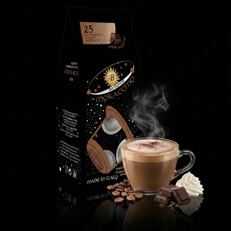 x25 Mokaccino Capsule Compatible Nespresso® Chocolat et Lait
