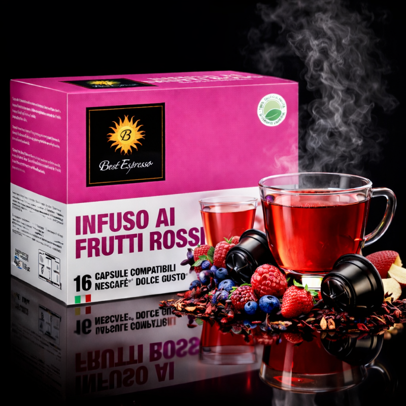 Infusion Fruits Rouges Compatibles Machine à Café Dolce Gusto
