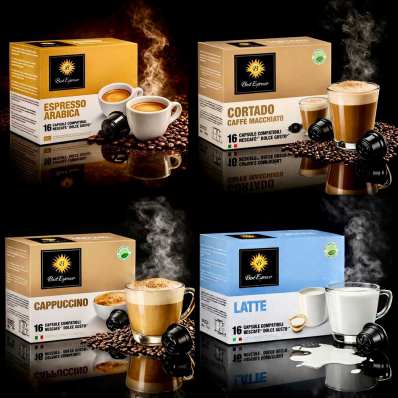 x64 Pack Capsules Café Compatibles Dolce Gusto® Réveil Intense