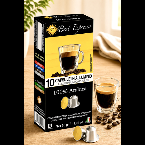 x10 Capsules Café 100% Arabica Compatible Nespresso® Goût Intense