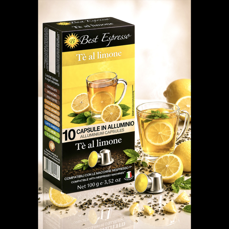 x10 Thé Citron Capsule Compatible avec Nespresso® Savoureux
