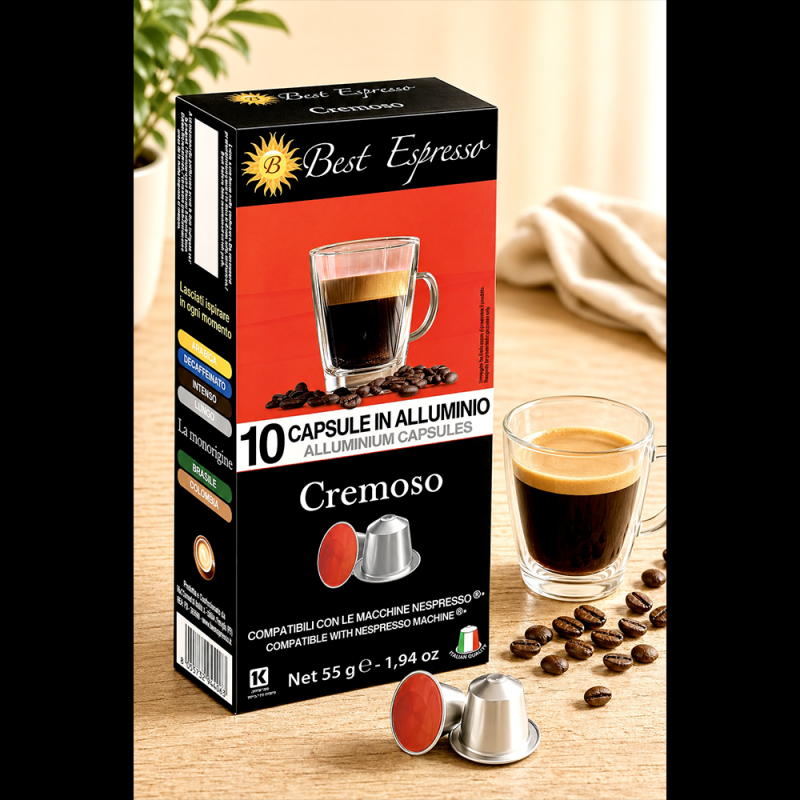 x10 Café Cremoso Compatibles Nespresso® Café intense et Crémeux