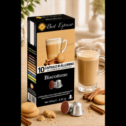 x10 Capsules Café Biscottone Spéculos Cannelle Compatibles Nespresso® Goût irrésistible